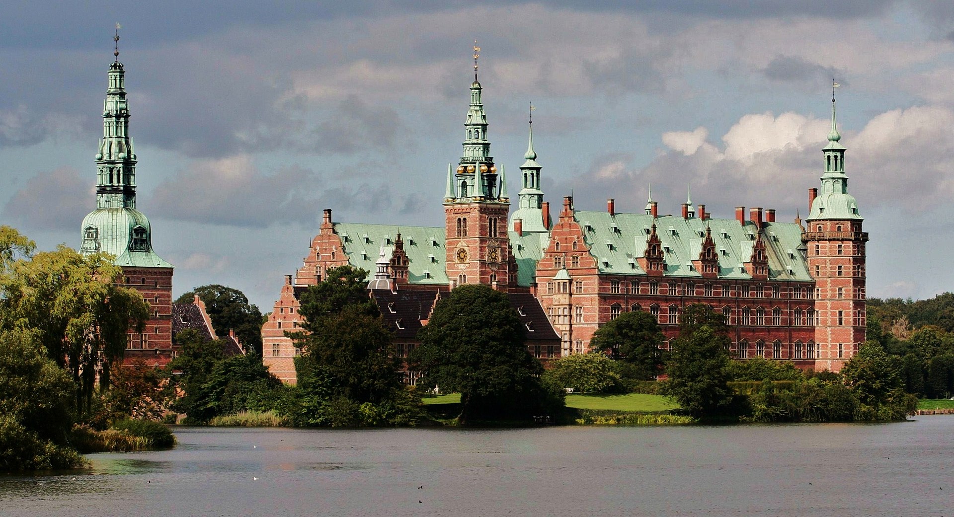 Frederiksborg Castle reflected in its lake at Hillerød